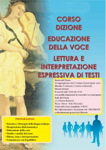 CORSO DI DIZIONE EDUCAZIONE DELLA VOCE libreria rinascita